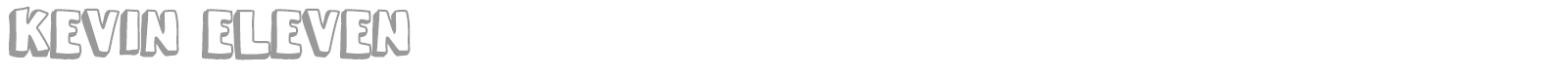 Kevin Eleven font preview